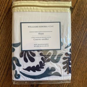 Williams Sonoma Simone Blue Euro Shams